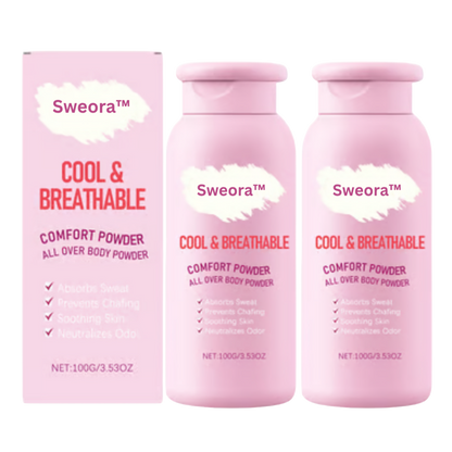 Sweora™ Antiperspirant Body Powder | Keeps skin cool, dry & fresh in minutes